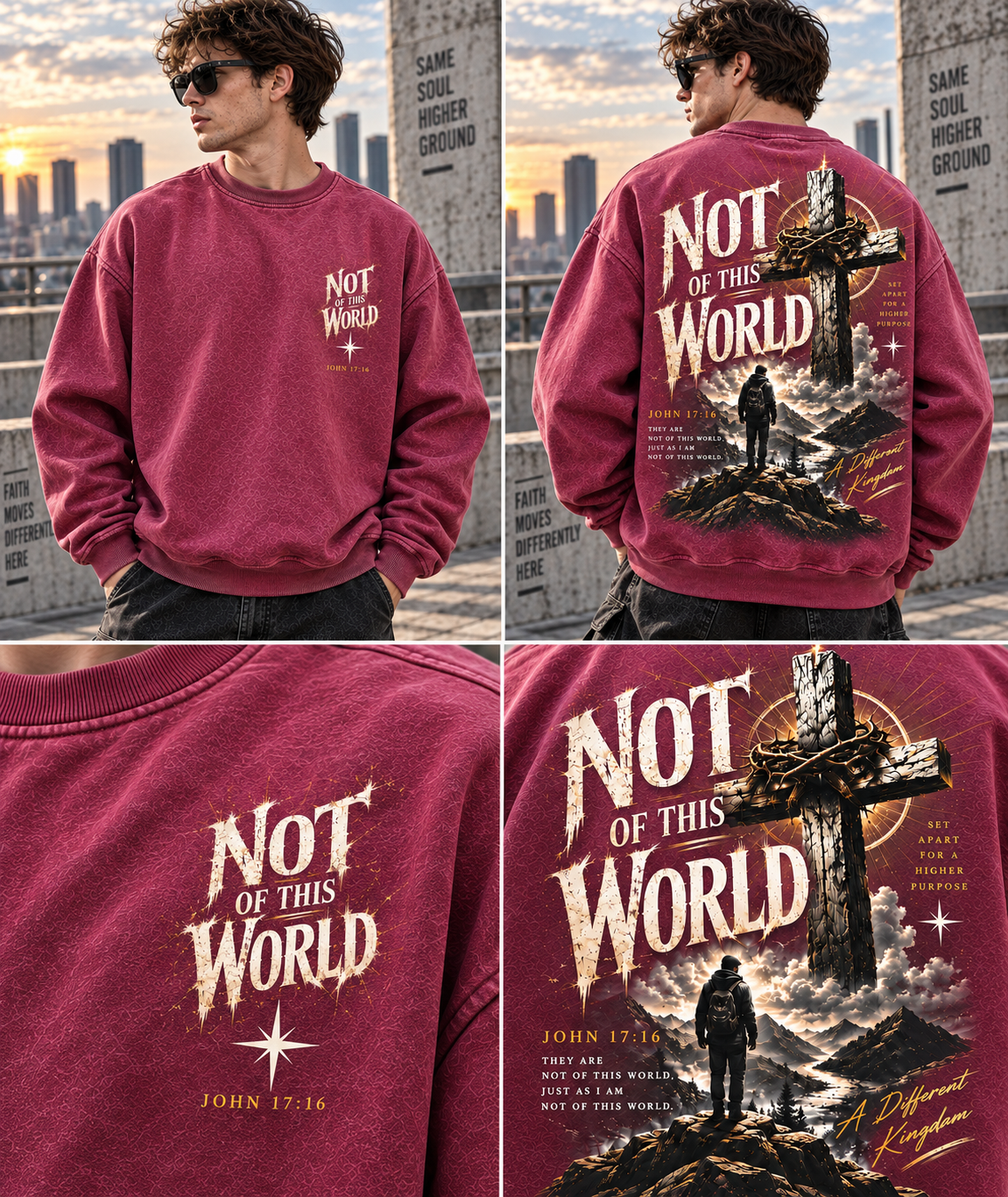Not of This World – Vintage Faith Sweatshirt