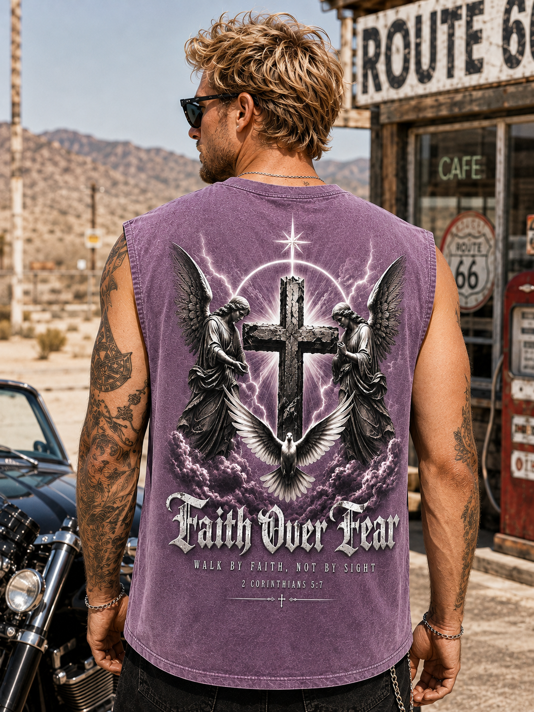 Faith Over Fear Washed Tank Top