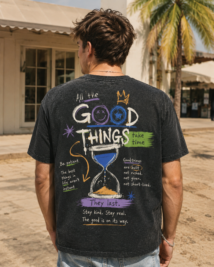 Vintage GOOD THINGS Graphic T-Shirt – Unisex Washed Tee