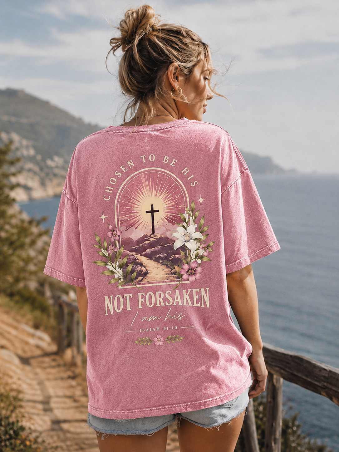 Faith Inspired Vintage Oversized T-Shirt – Chosen to Be His