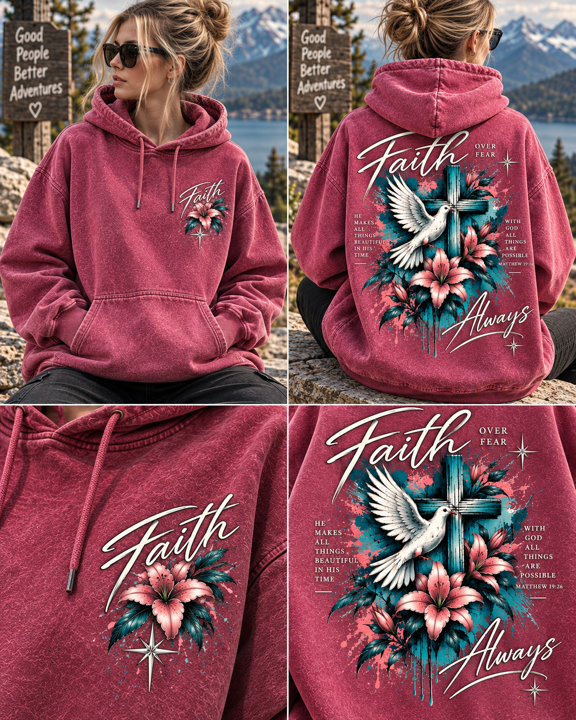 Faith Over Fear Hoodie – Vintage Christian Streetwear
