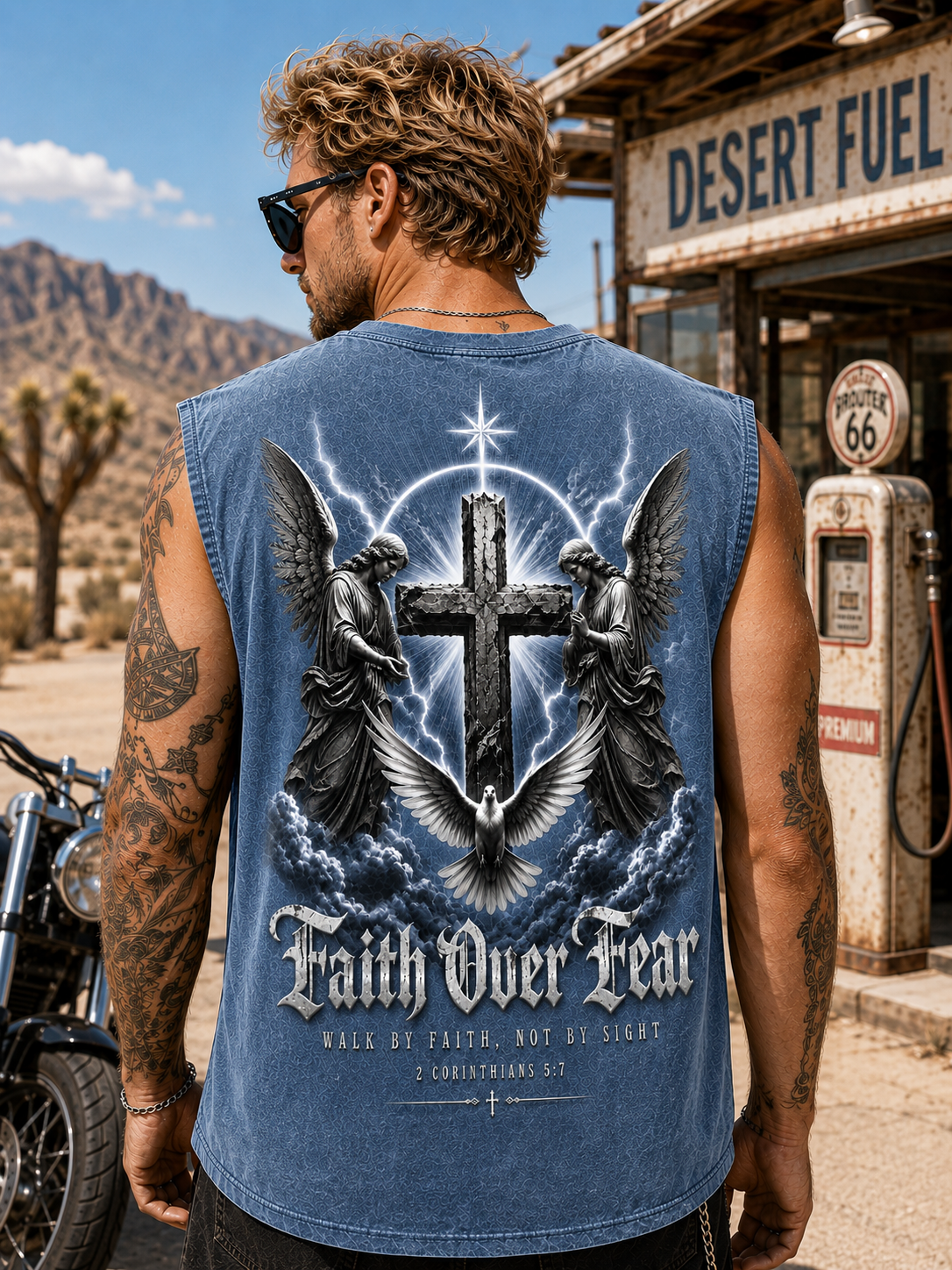 Faith Over Fear Washed Tank Top
