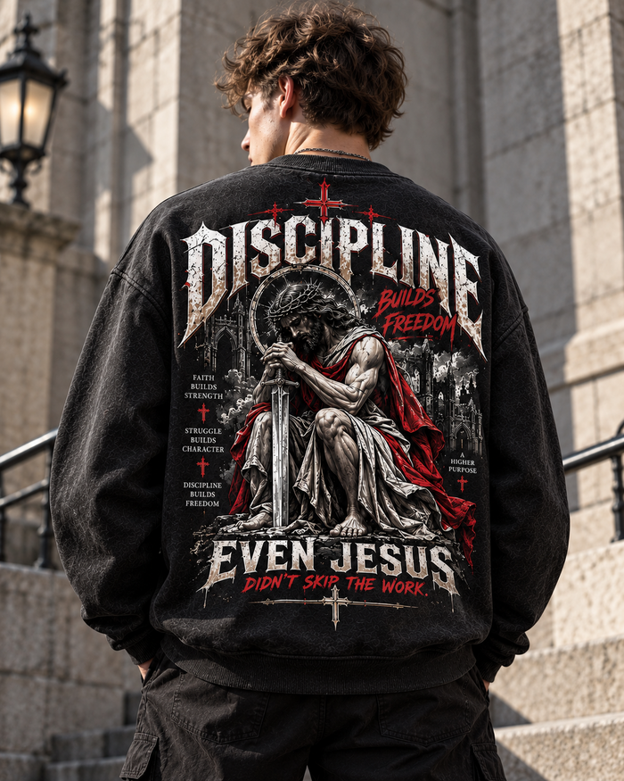 Discipline Builds Freedom – Vintage Gothic Sweatshirt