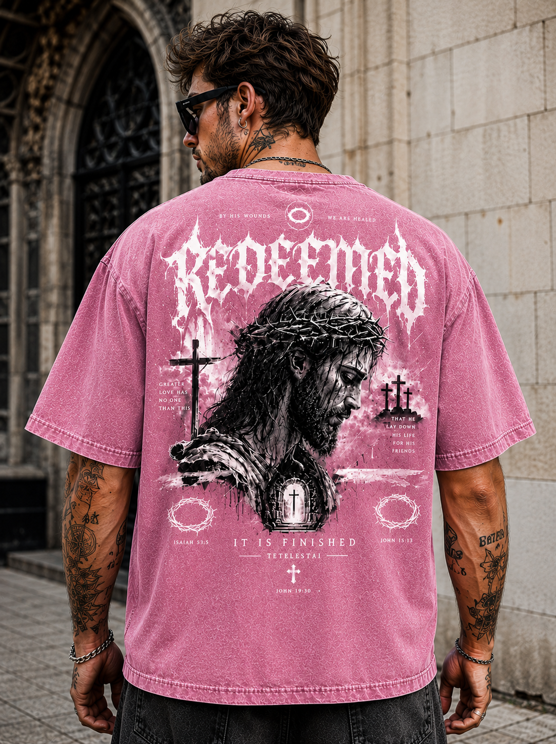 It Is Finished Graphic Oversized T-Shirt