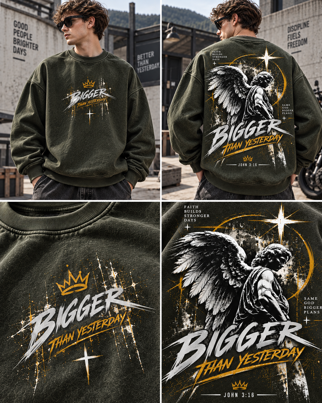 Bigger Than Yesterday – Vintage Faith Sweatshirt