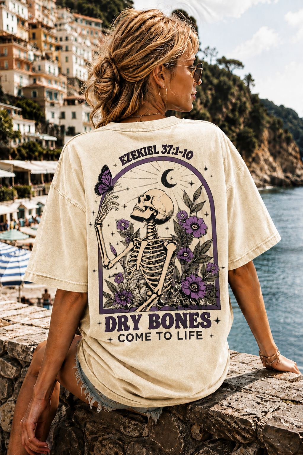 Vintage Skeleton Butterfly Graphic Tee