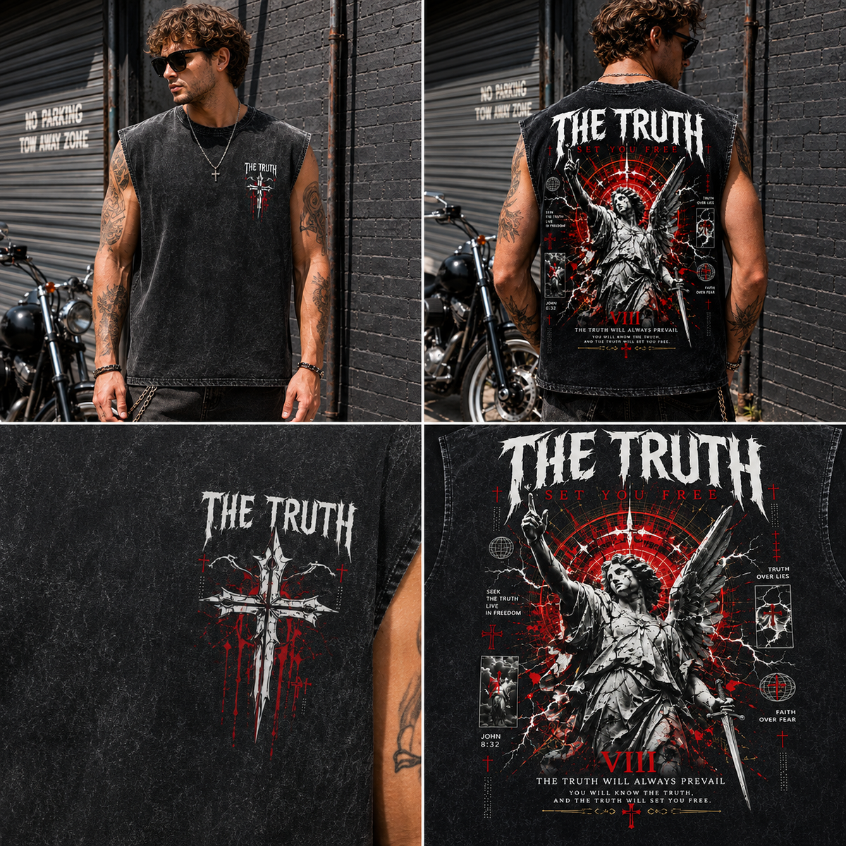 Truth Angel Graphic Sleeveless Tee