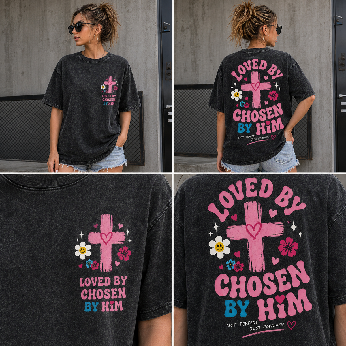 Loved By Jesus – Vintage Christian Graphic Tee