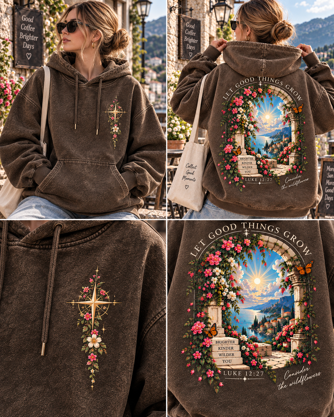 Vintage Wildflower Hoodie – Let Good Things Grow