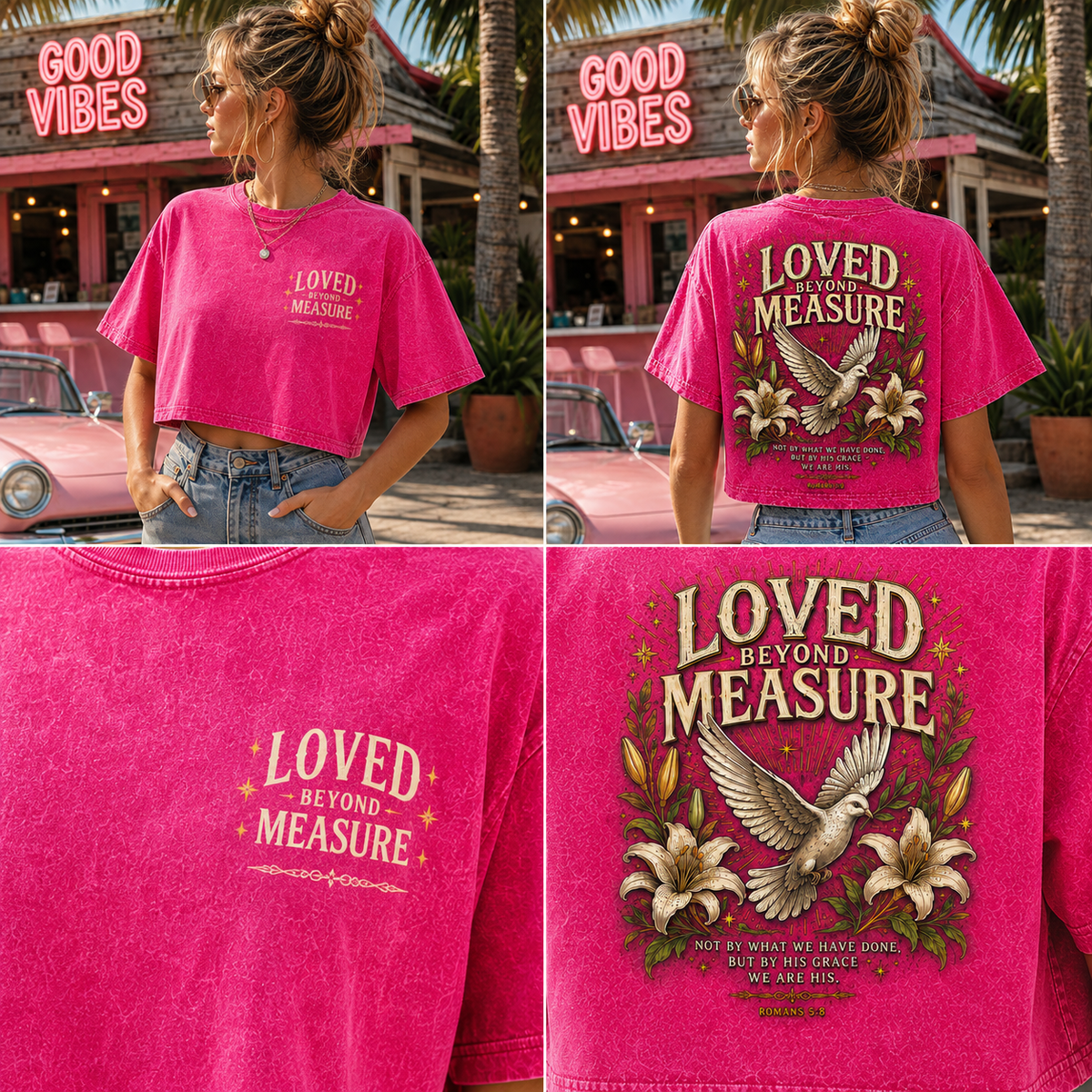 Loved Beyond Measure – Vintage Grace Crop Top