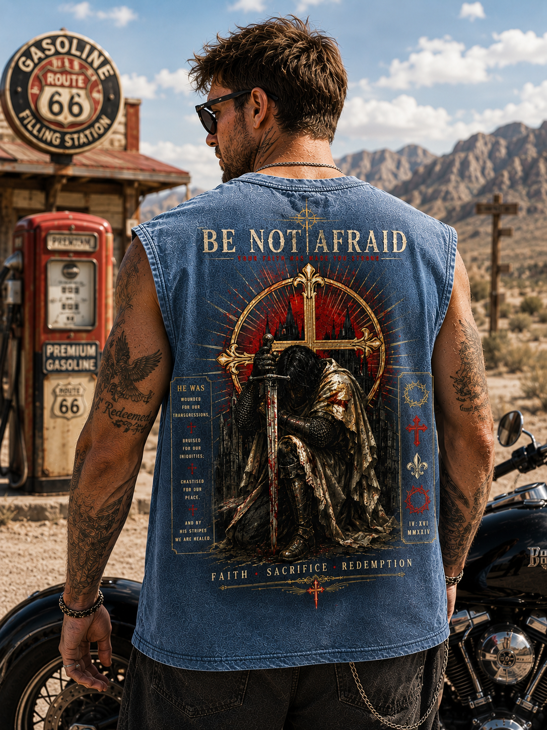 Be Not Afraid – Washed Faith Muscle Tee