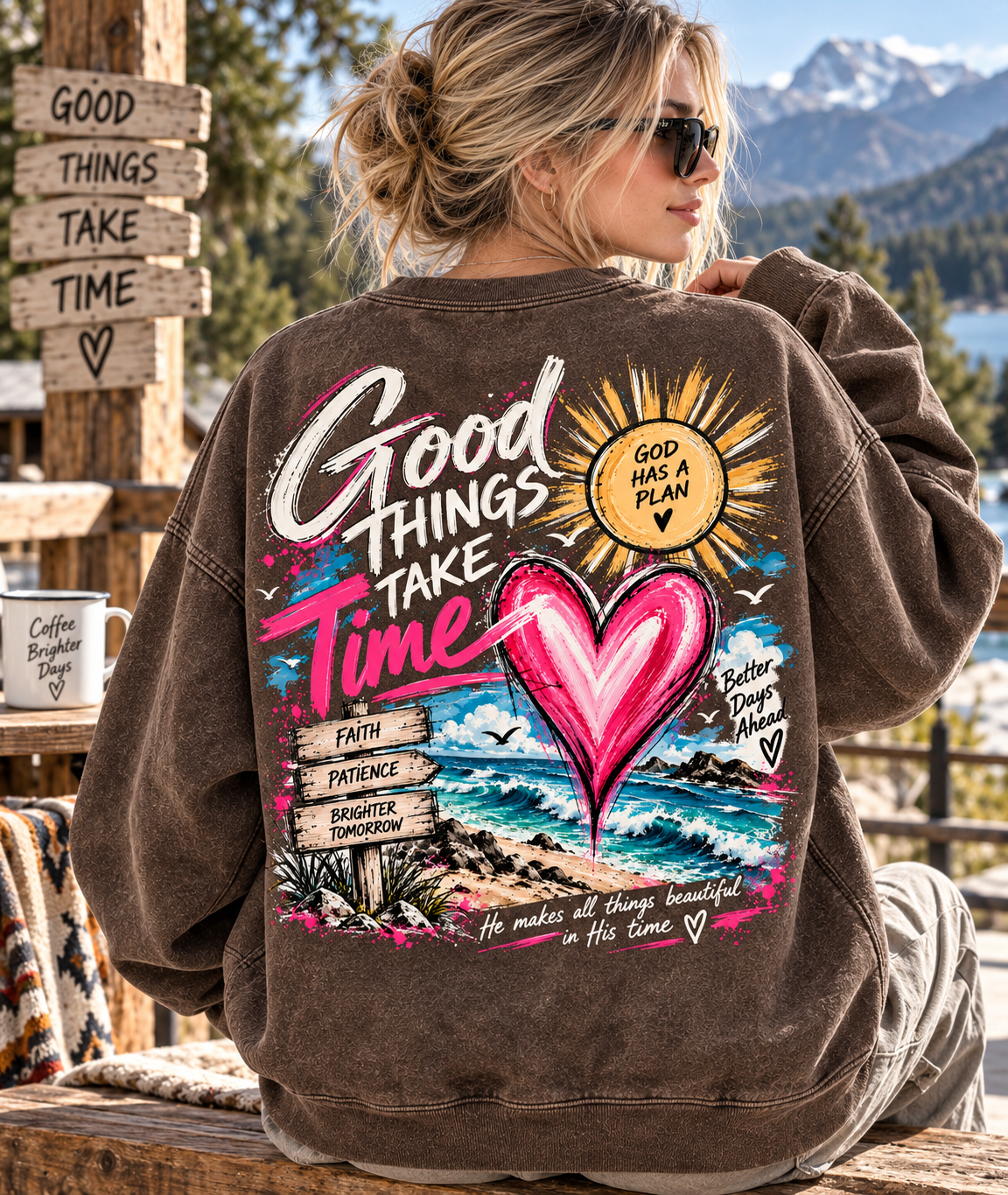 Good Things Take Time – Faith & Hope Vintage Sweatshirt