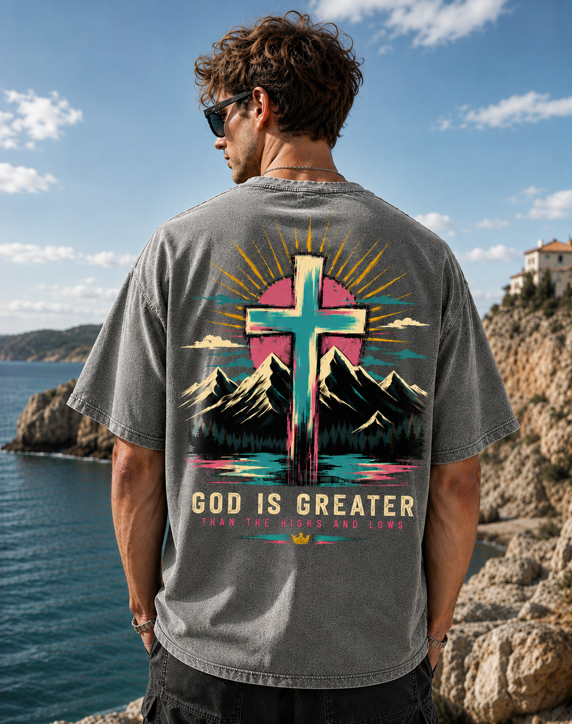 God Is Greater Vintage Cross Tee