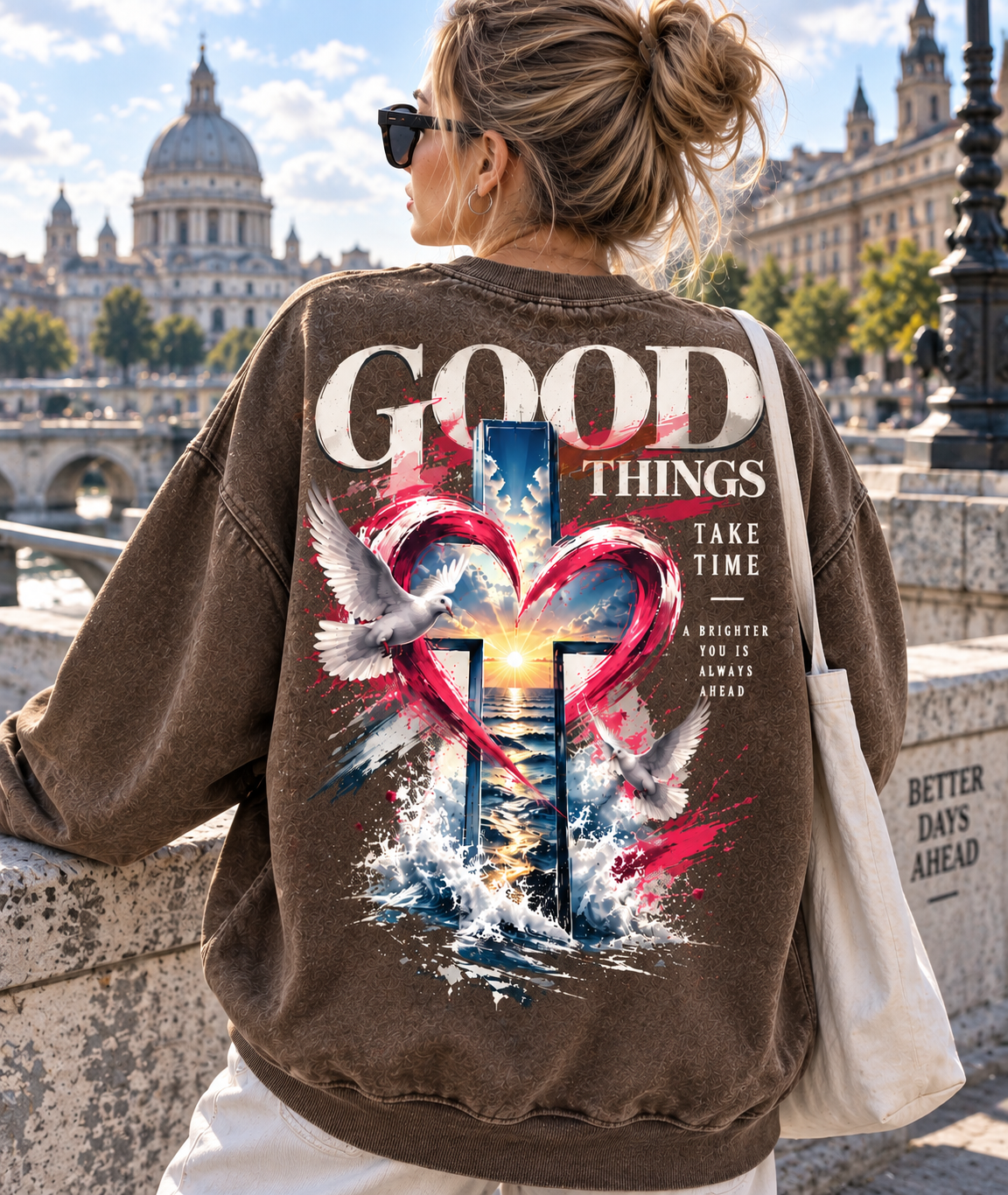 Good Things Take Time – Vintage Graphic Sweatshirt