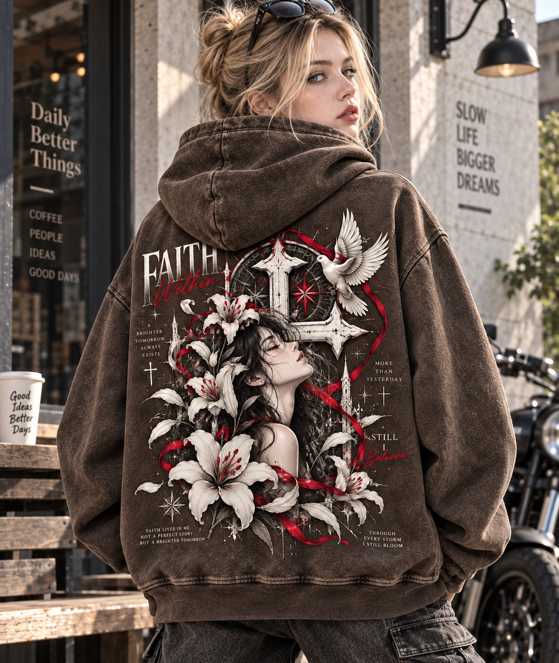 FAITH WITHIN – Vintage Gothic Hoodie