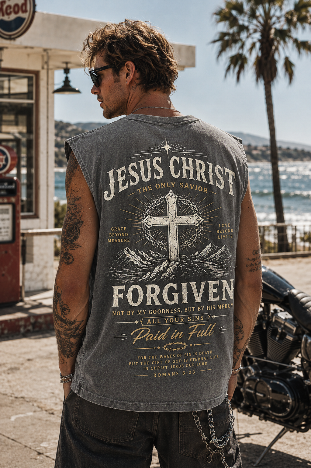 Jesus Christ Forgiven Vintage Wash Tank