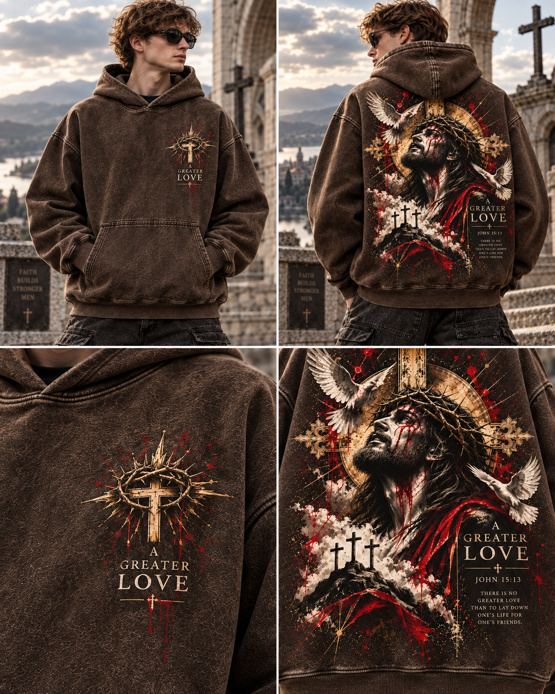 A Greater Love Vintage Hoodie