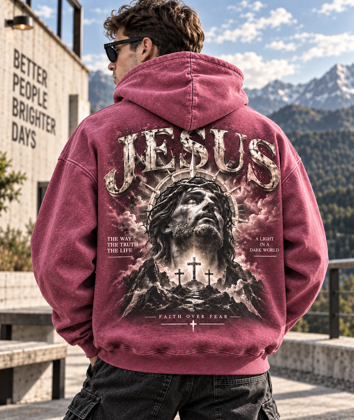 🔥 Jesus Faith Over Fear Vintage Hoodie