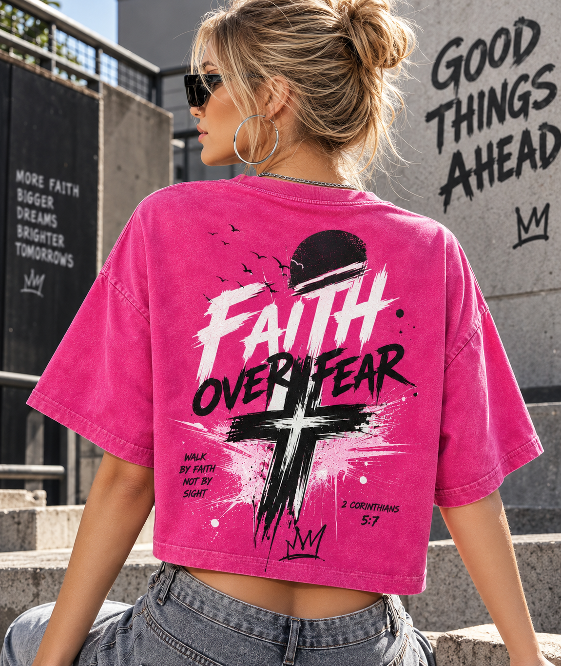 Faith Over Fear – Vintage Faith Crop Tee
