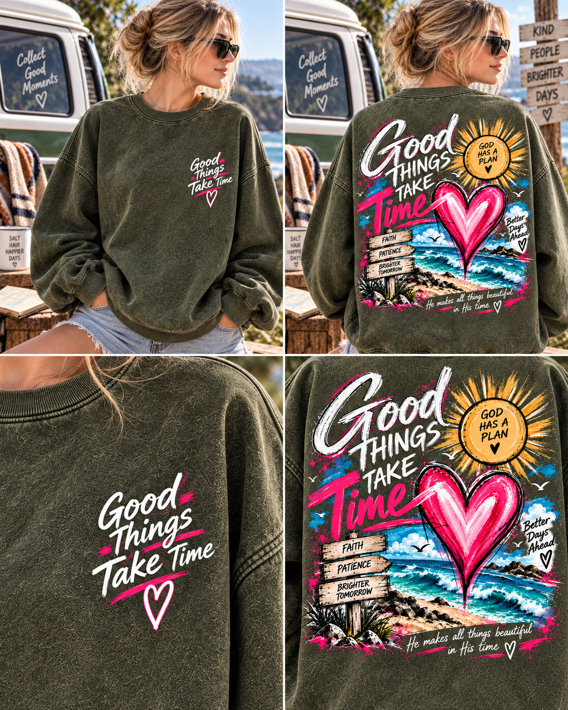 Good Things Take Time – Faith & Hope Vintage Sweatshirt