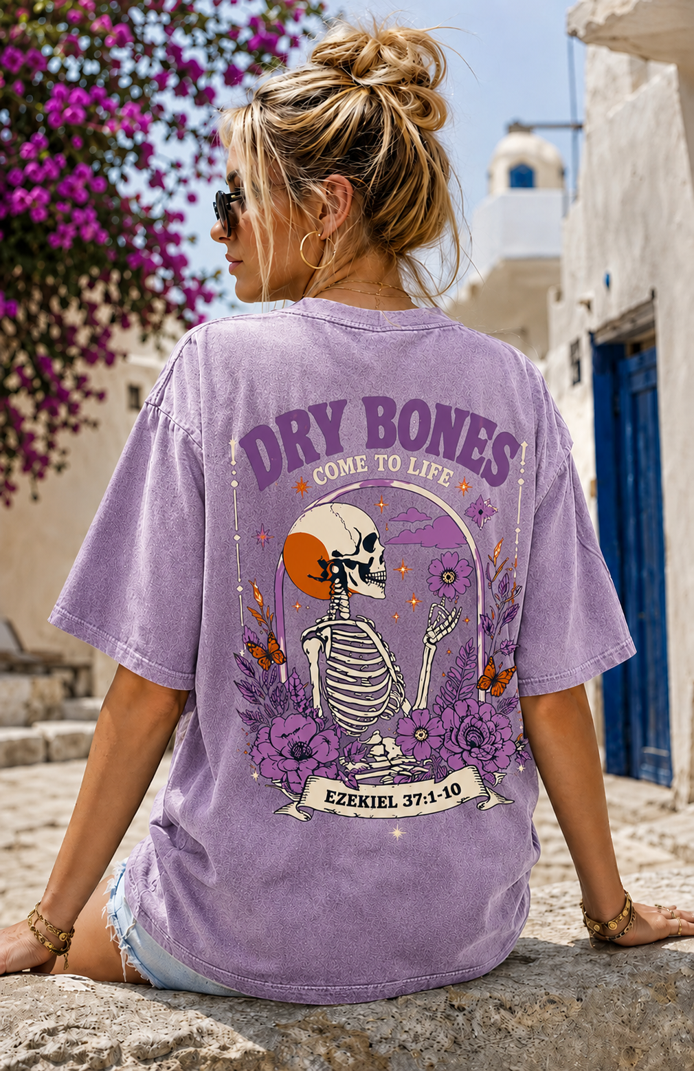 Washed Vintage “Dry Bones” Graphic Tee