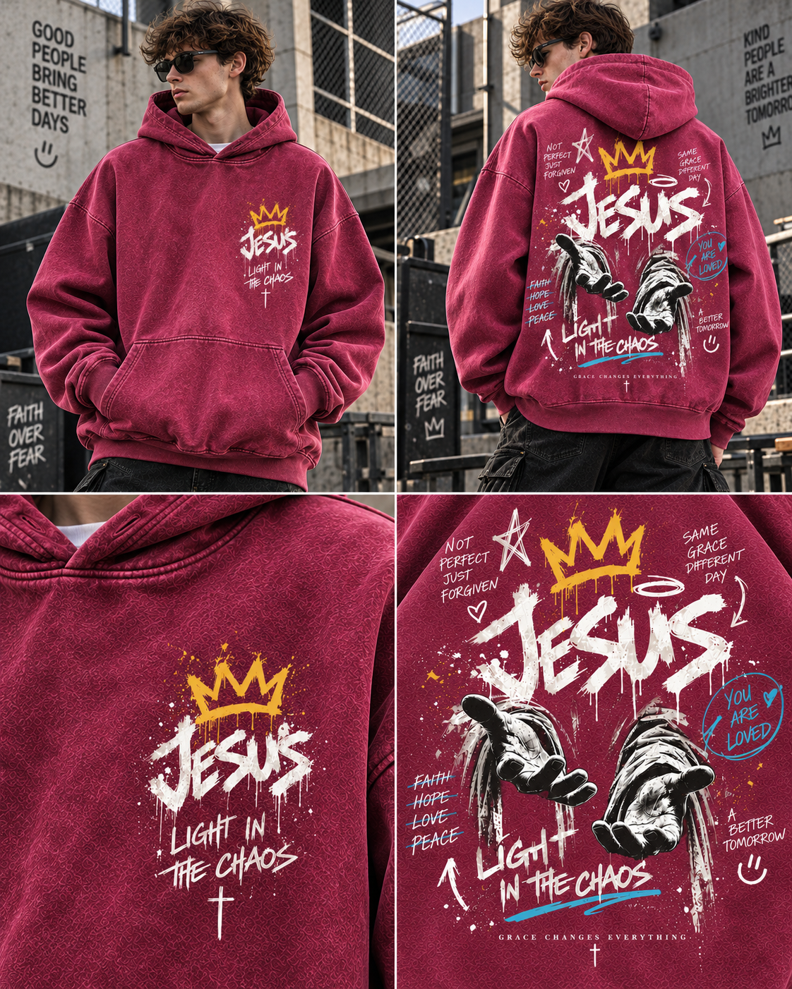 Jesus Light in the Chaos Hoodie