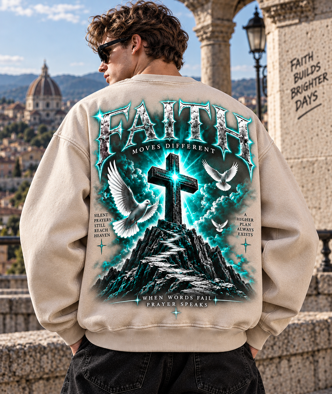 Faith Moves Different – Vintage Faith Sweatshirt