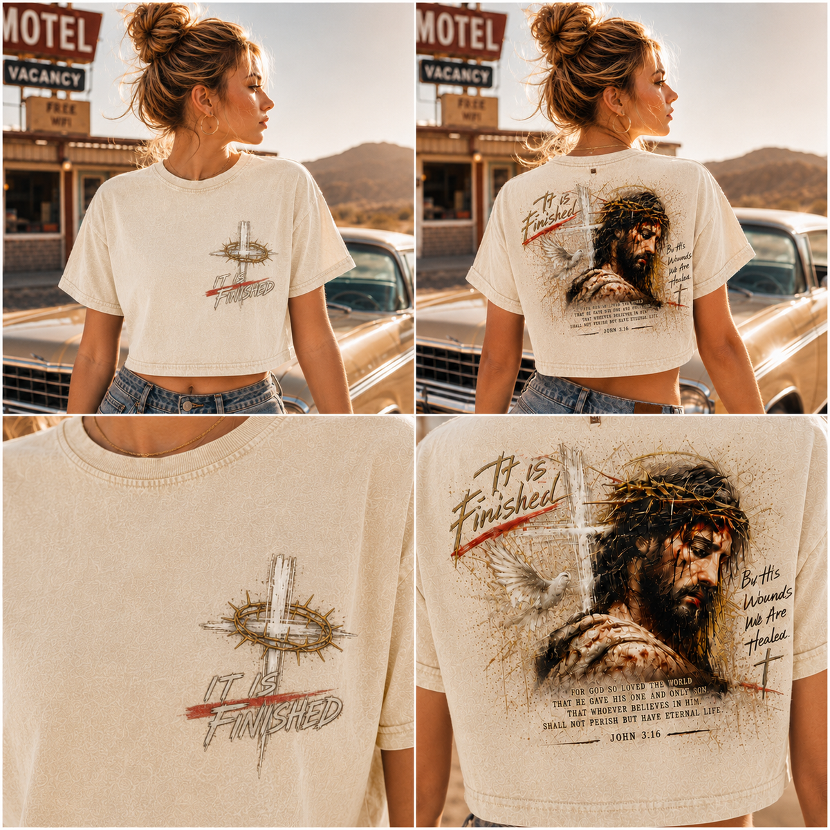 It Is Finished – Vintage Faith Crop Top