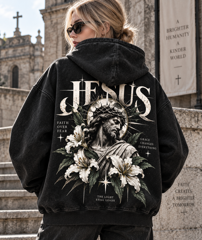JESUS Faith Over Fear Vintage Hoodie