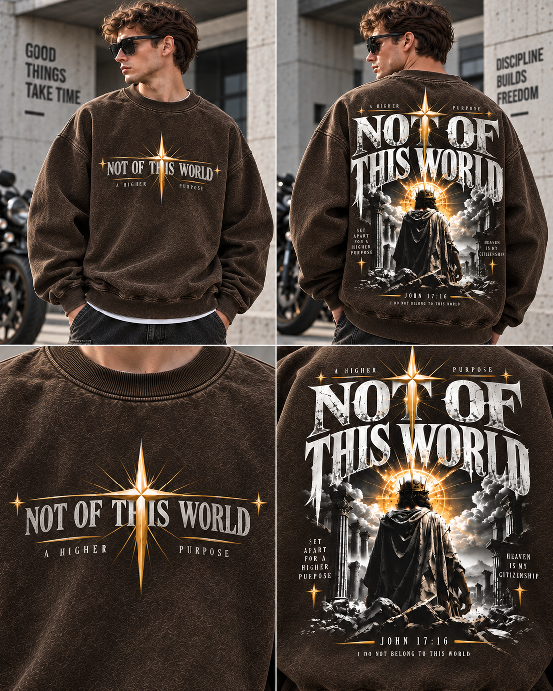 Not Of This World – Vintage Faith Sweatshirt