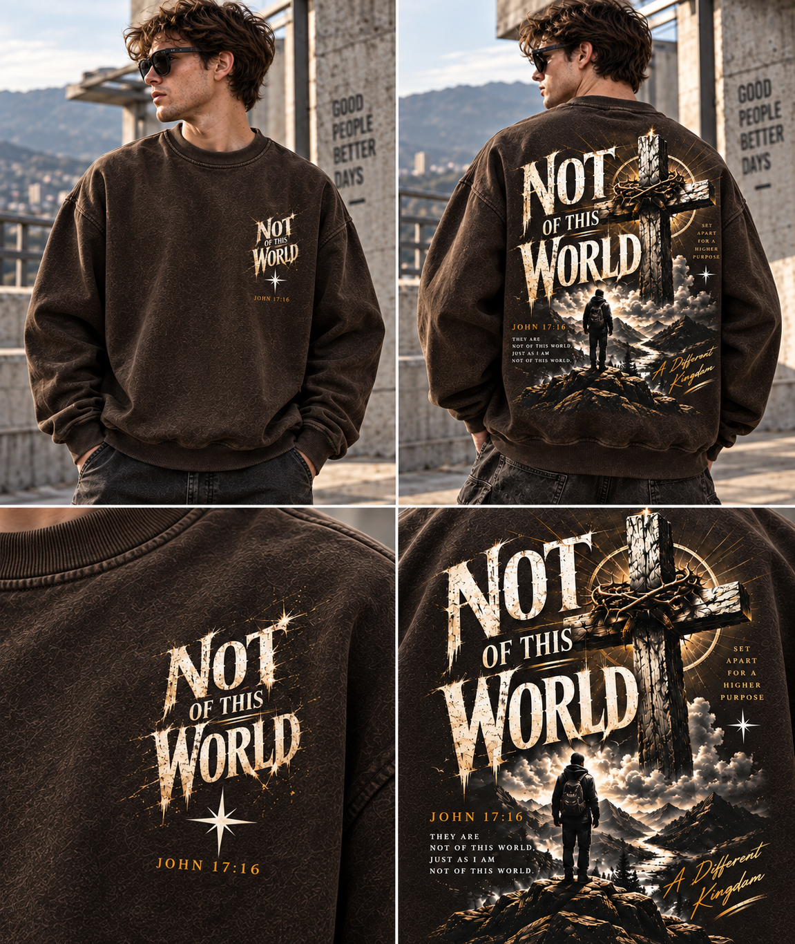 Not of This World – Vintage Faith Sweatshirt
