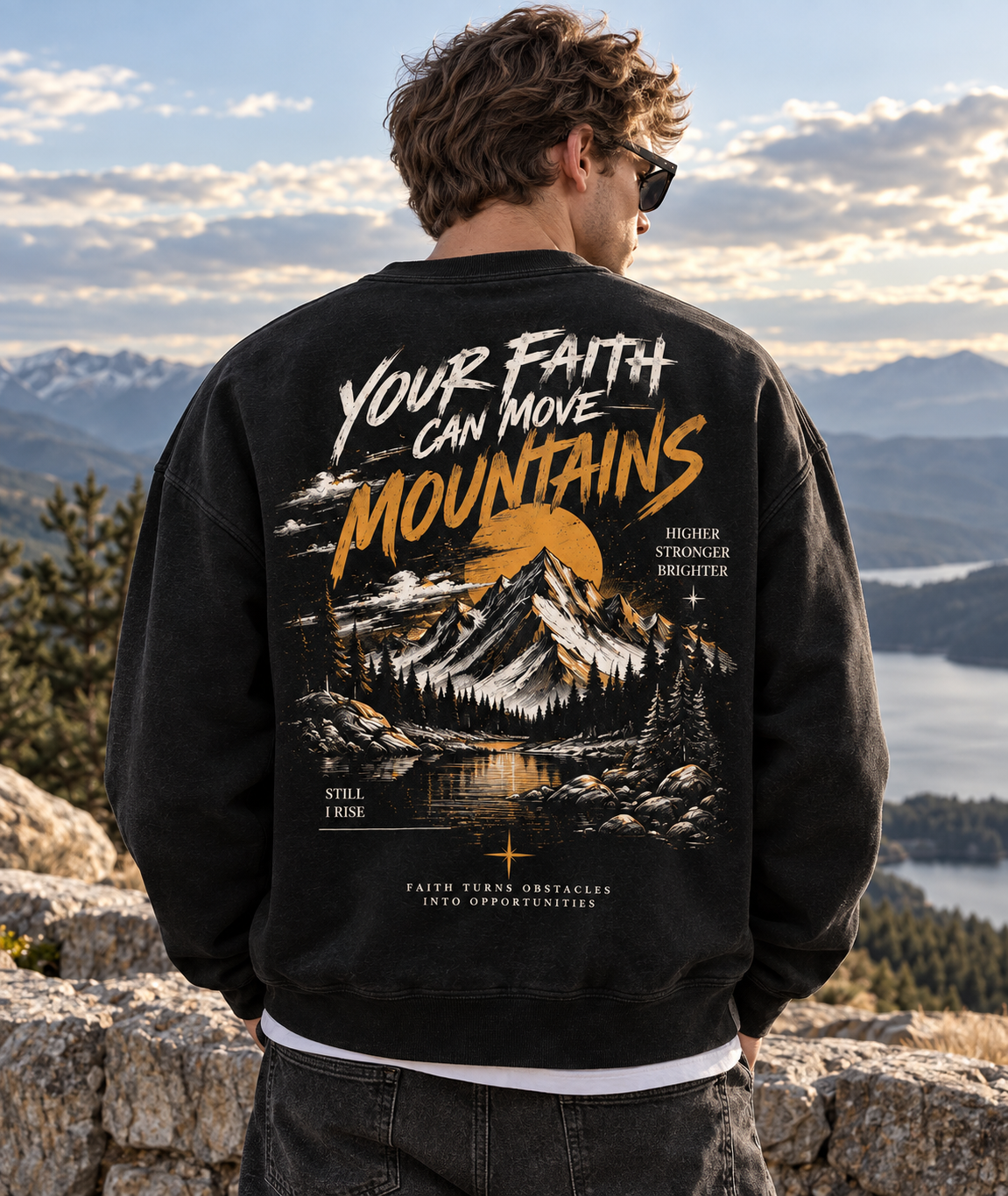 Faith Over Mountains – Vintage Outdoor Sweatshirt