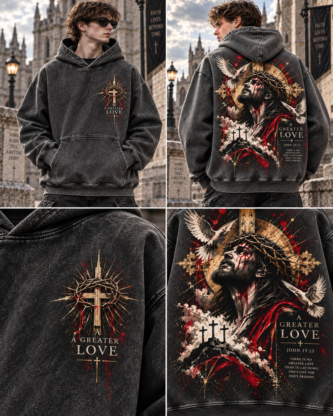 A Greater Love Vintage Hoodie