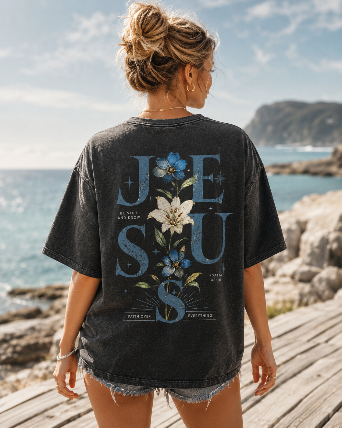 Vintage Jesus Floral Graphic Tee