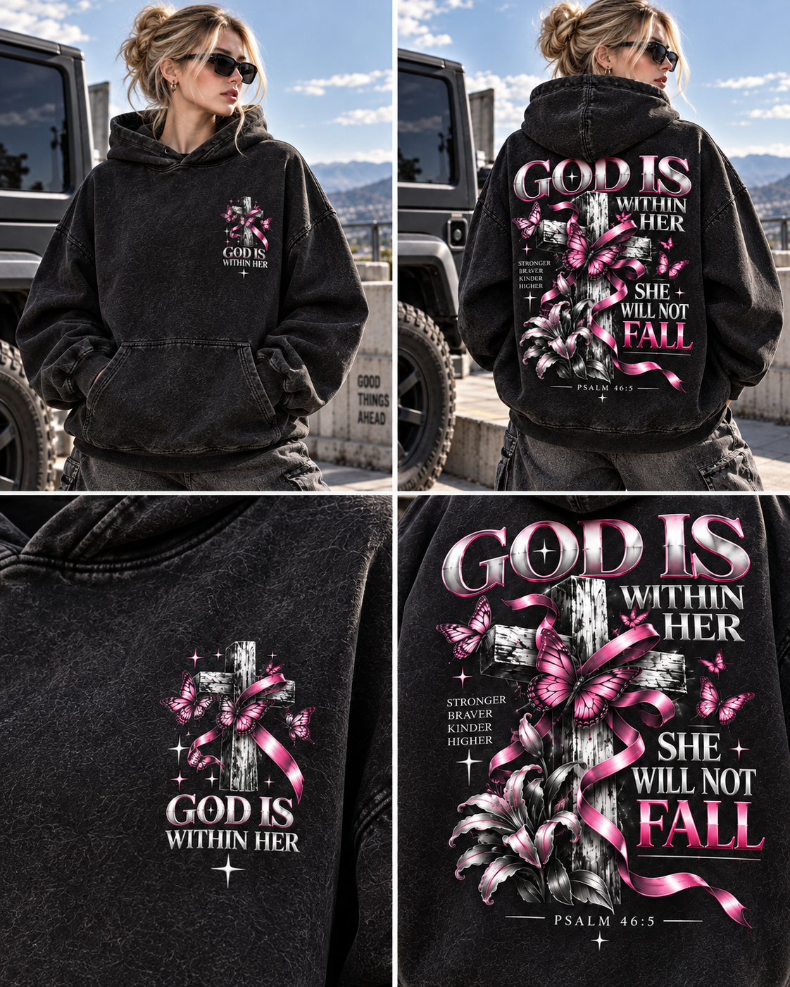 God Is Within Her – Vintage Faith Hoodie