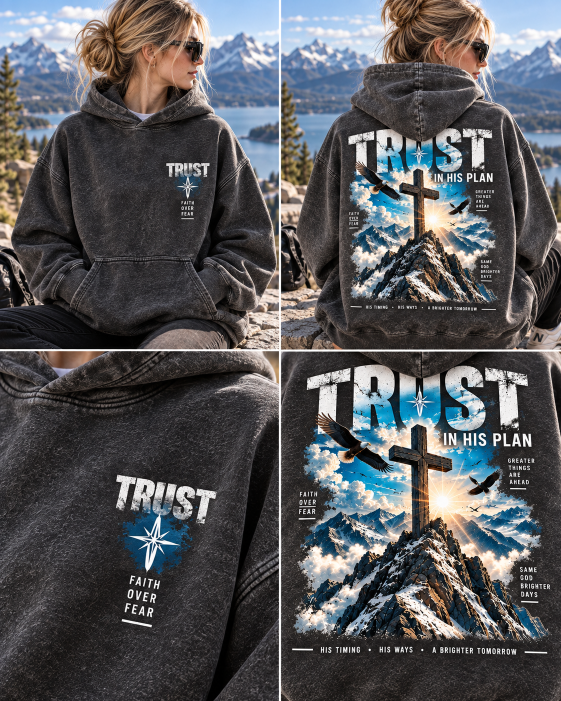 Trust In His Plan Hoodie – Vintage Mountain Faith