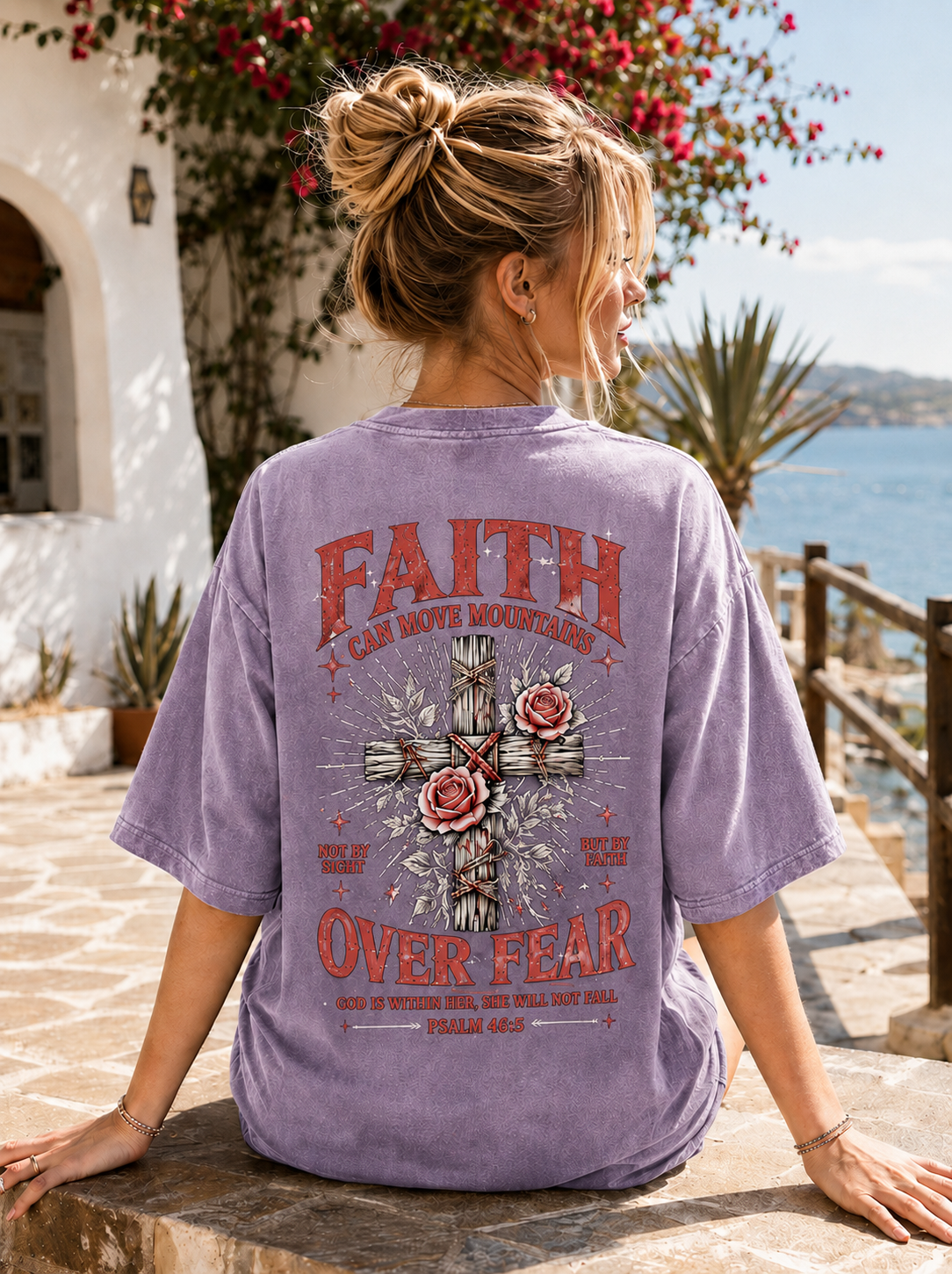 Faith Over Fear Vintage Washed T-Shirt