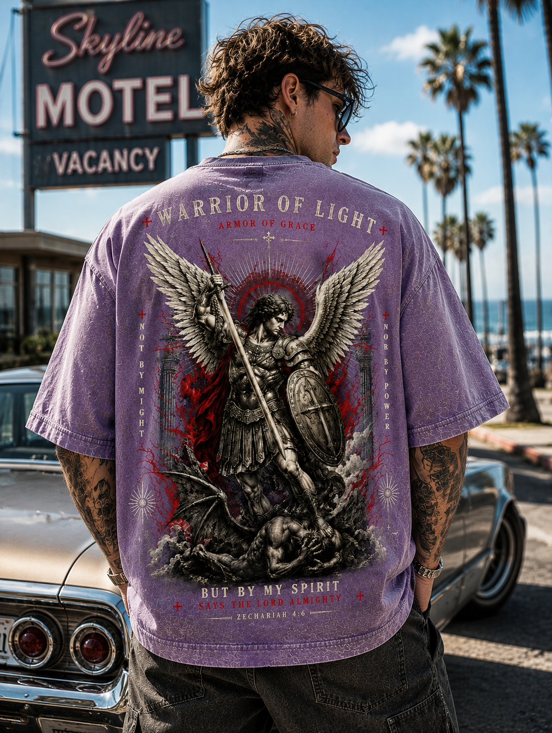 Warrior of Light™ – Vintage Washed Black Graphic Tee