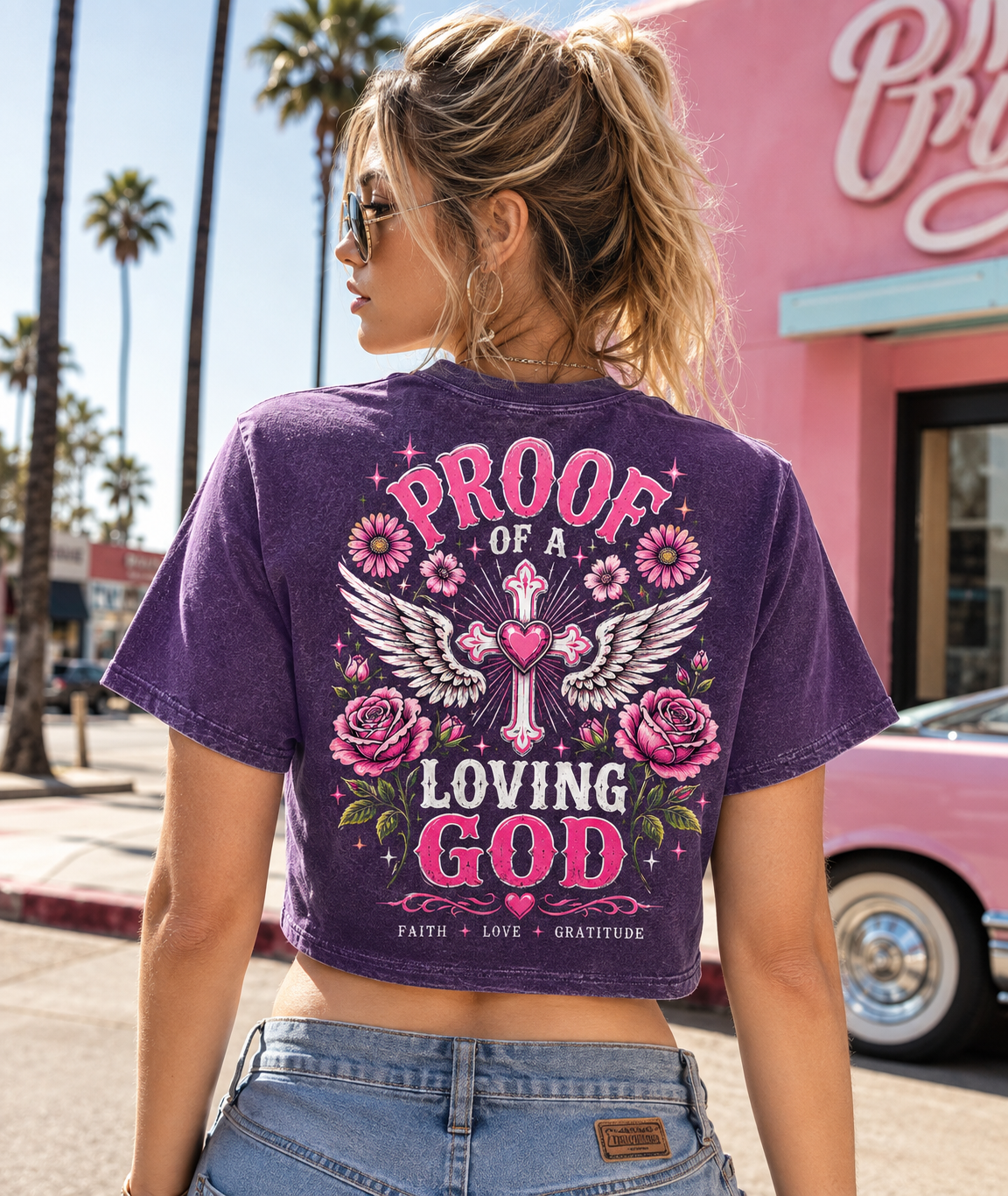 Proof of a Loving God – Vintage Faith Crop Top