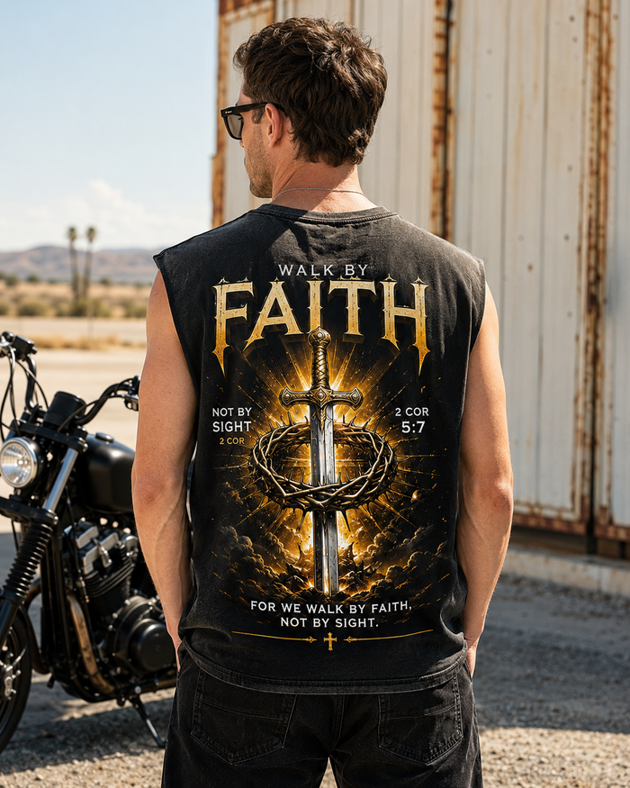 Walk By Faith – Vintage Cross Graphic Tank