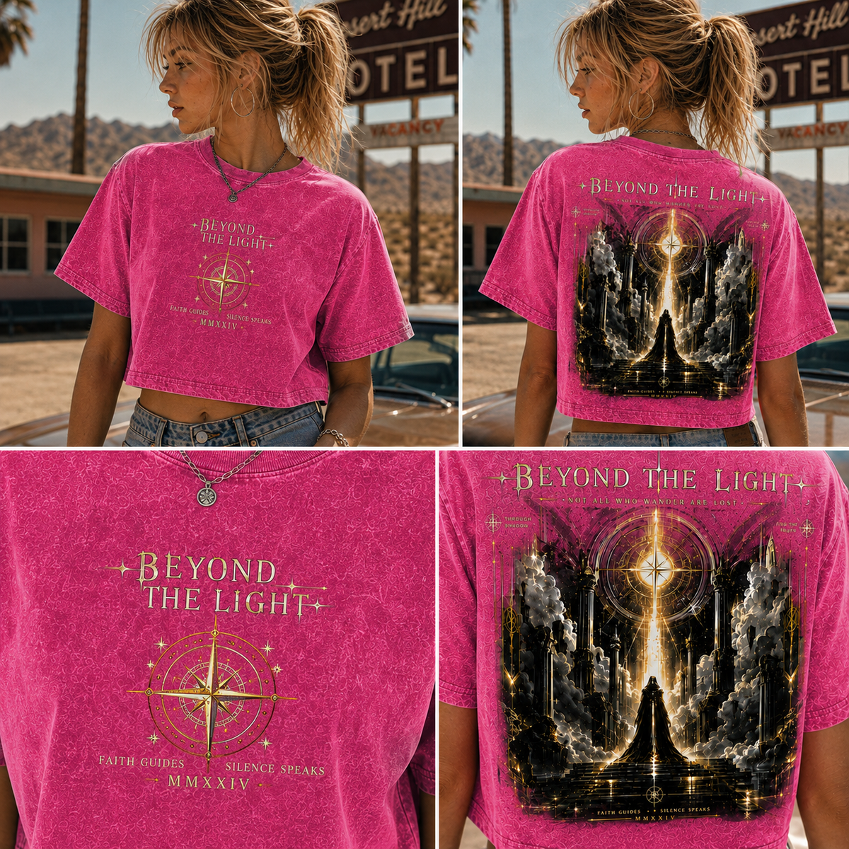 Beyond The Light – Vintage Wash Crop Tee
