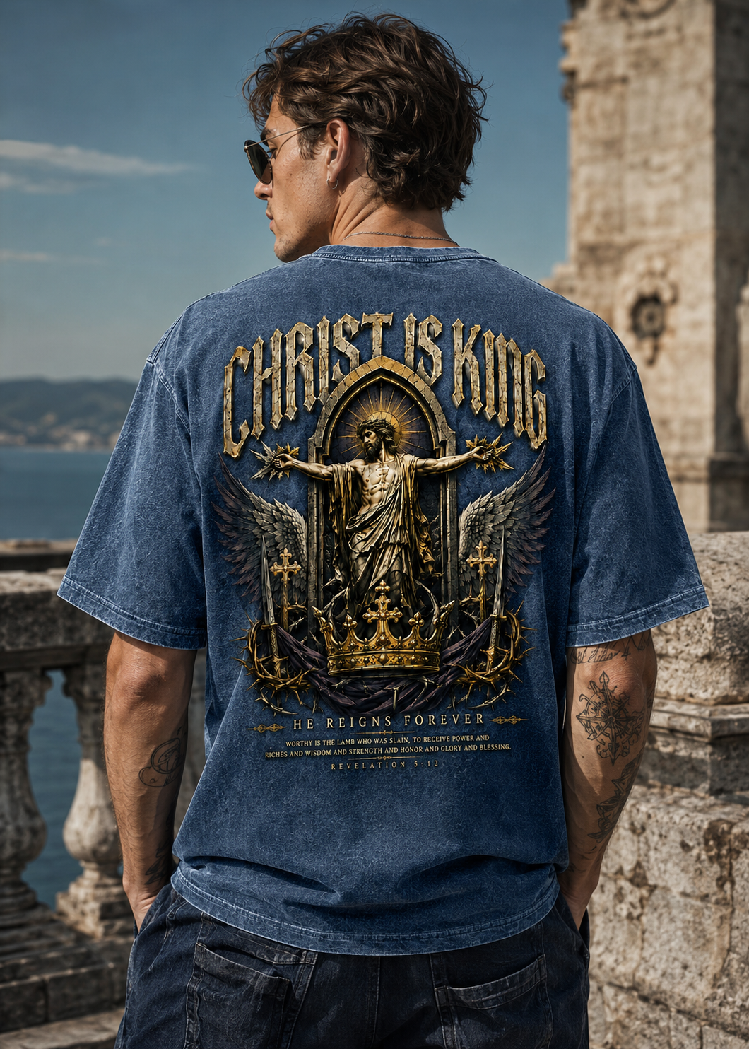 Christ Is King Vintage Graphic Tee