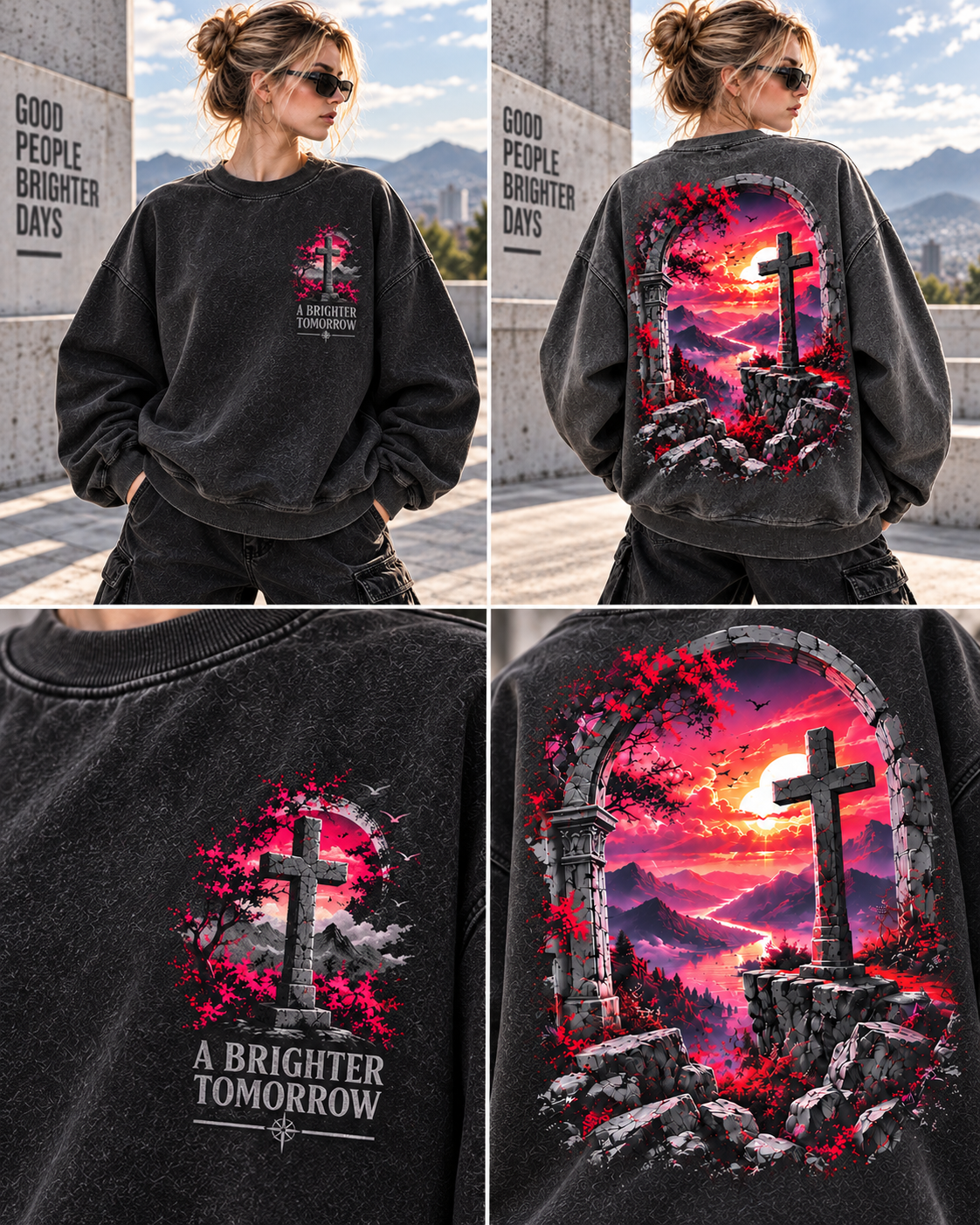 A Brighter Tomorrow – Vintage Cross Sweatshirt