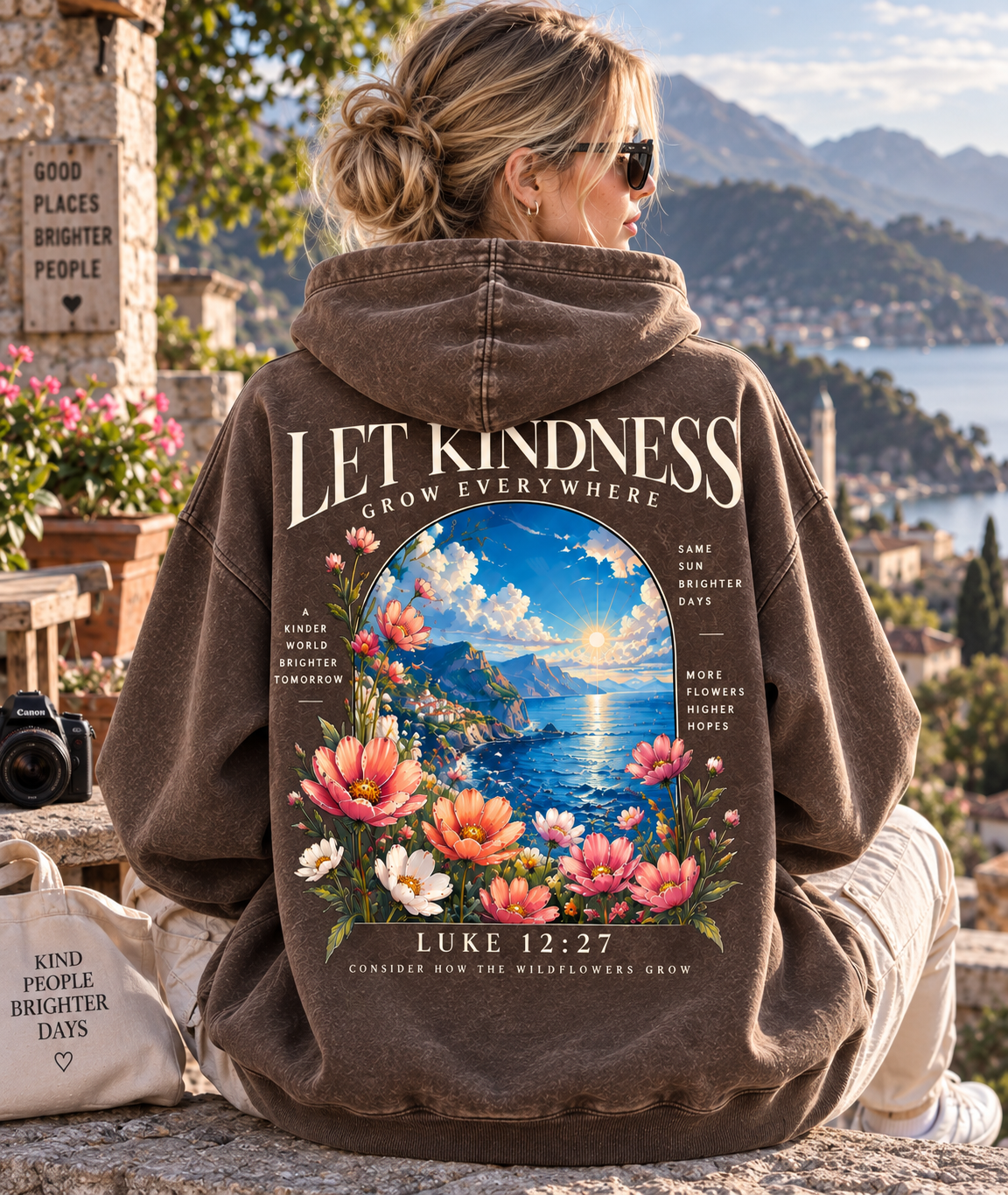 LET KINDNESS GROW Hoodie – Vintage Floral