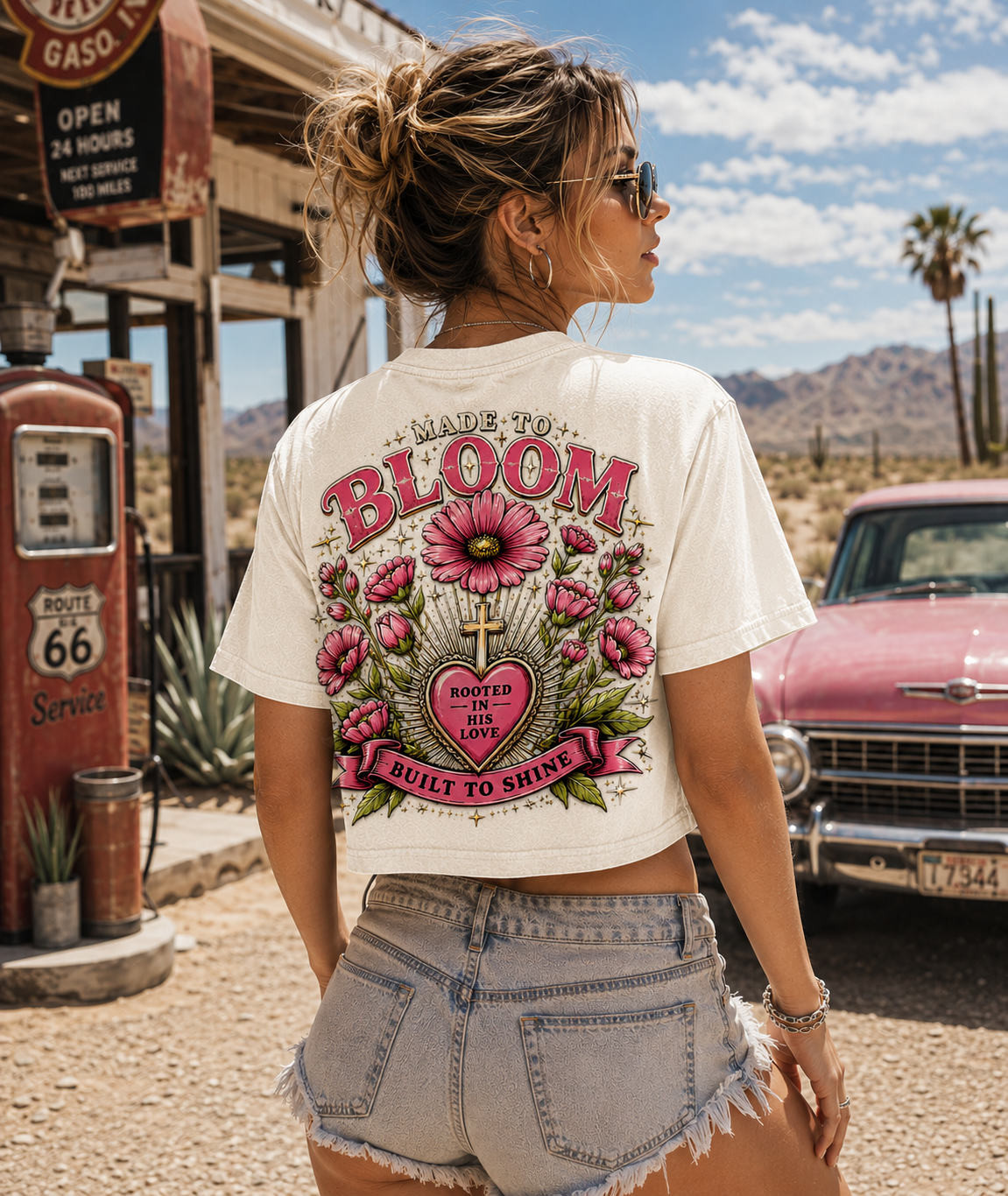 Made to Bloom – Vintage Floral Crop Top