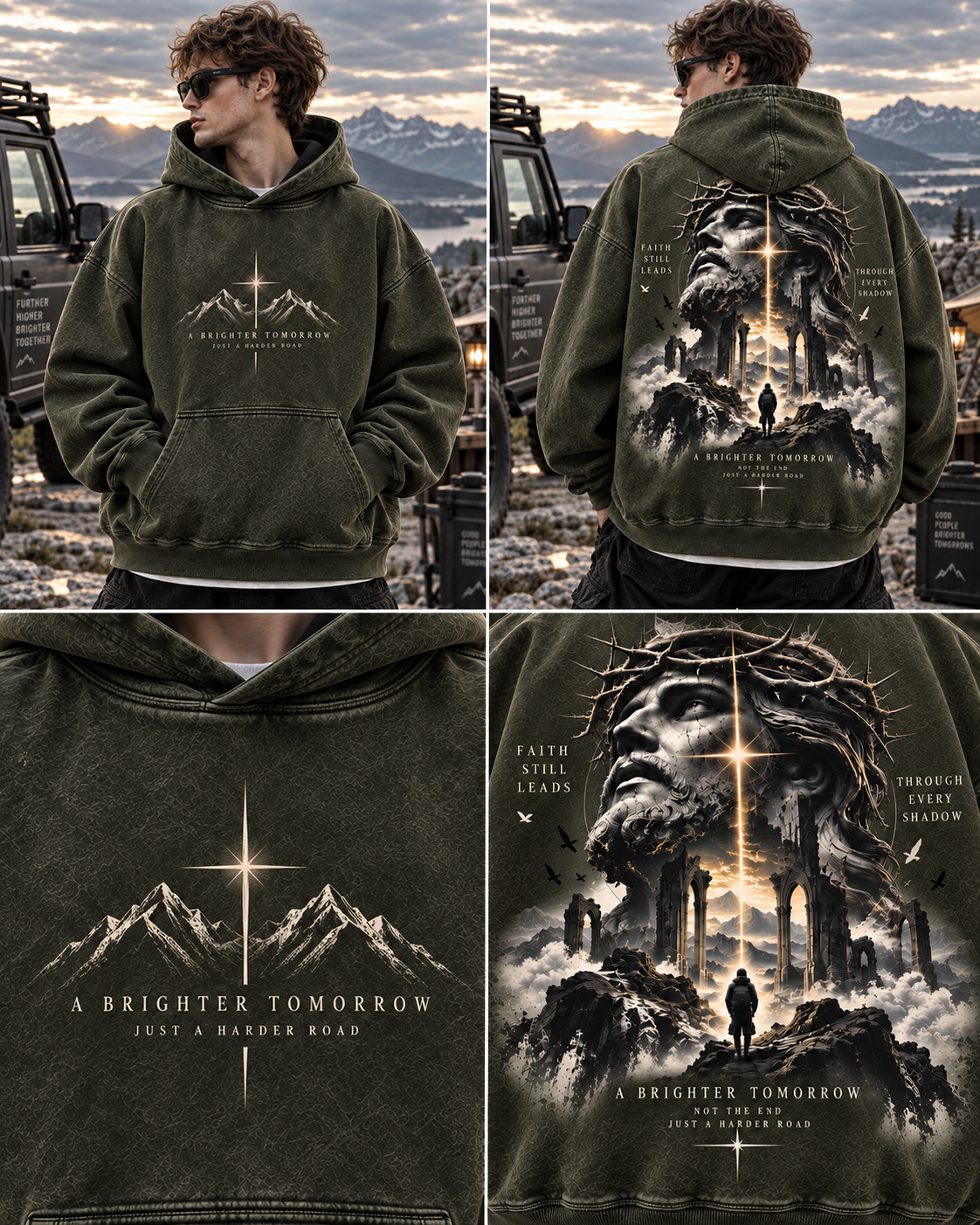 Faith Still Leads – Vintage Mountain Hoodie