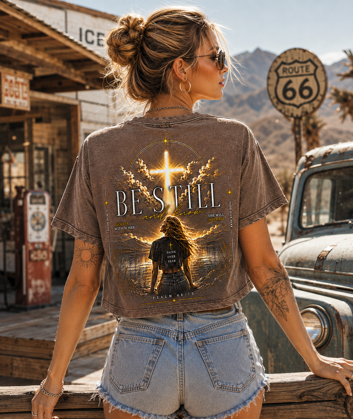 Be Still Vintage Faith Crop Tee