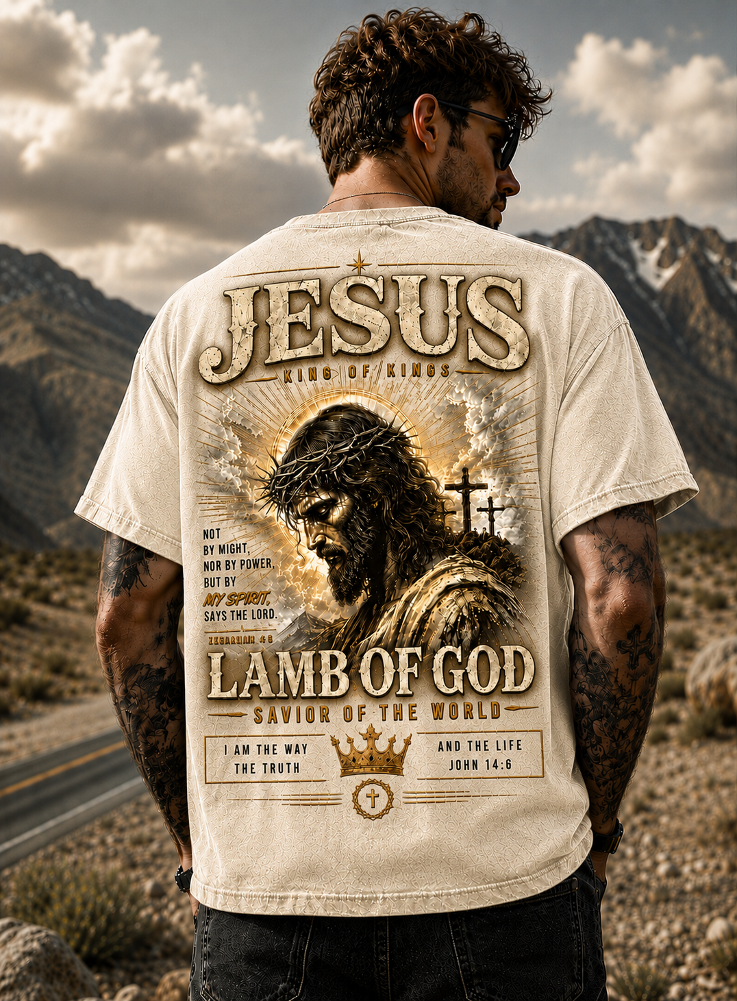 Jesus King of Kings Vintage Graphic Tee