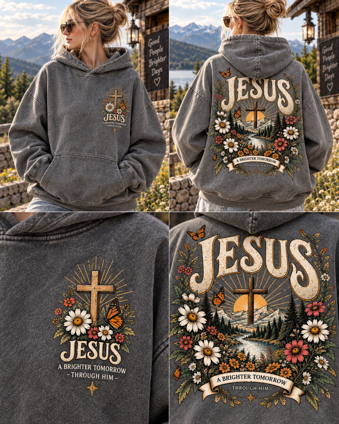 Jesus Vintage Wildflower Hoodie – A Brighter Tomorrow
