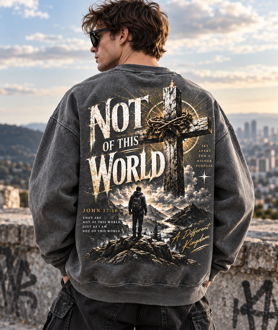 Not of This World – Vintage Faith Sweatshirt